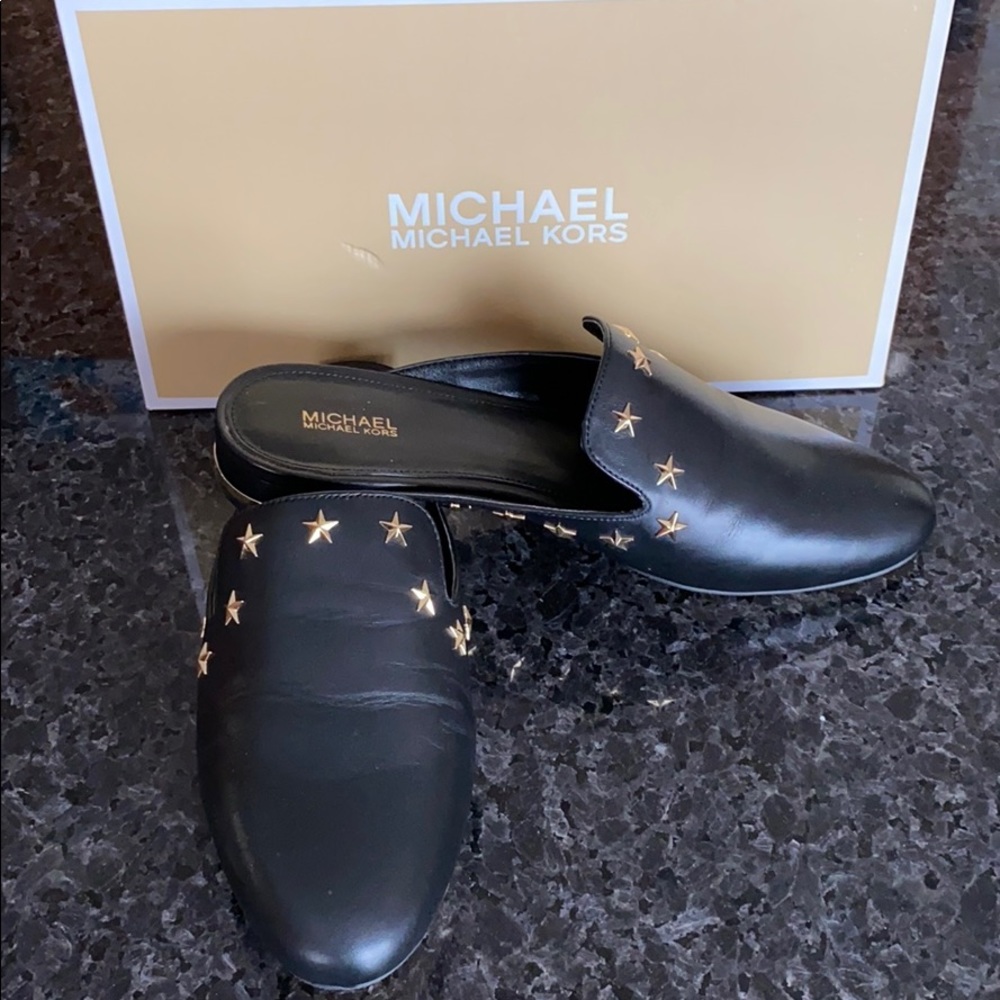 Black Flat Mules
